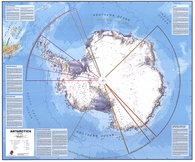 Antarktis Landkarte
