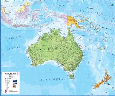 Landkarte Australien / Ozeanien