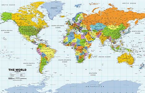 die politische Weltkarte